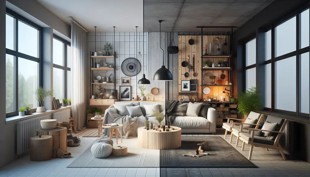 Skandinavisches Design vs. Industrial Chic – Wohntrends im Vergleich